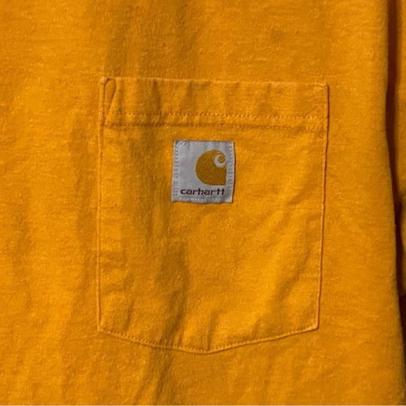 Carhartt Orange Short Sleeve Workwear Relaxed Fit Pullover T-Shirt Size X-Large - Picture 3 of 4
